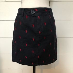 🏝5/$25 British Khaki seahorse Navy  Blue skirt